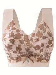 Elegant Floral Lace Wireless Bra for Women