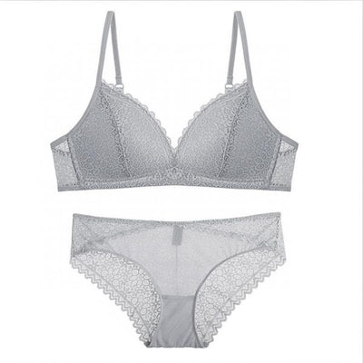 FRONT NET V SHAPE BRA SET SUPER SOFT