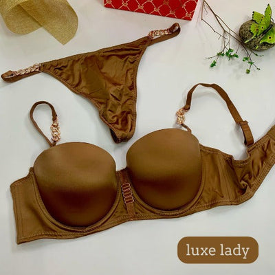 LOOP BUCKLE THIN PAD BRA SET SILK STUFF