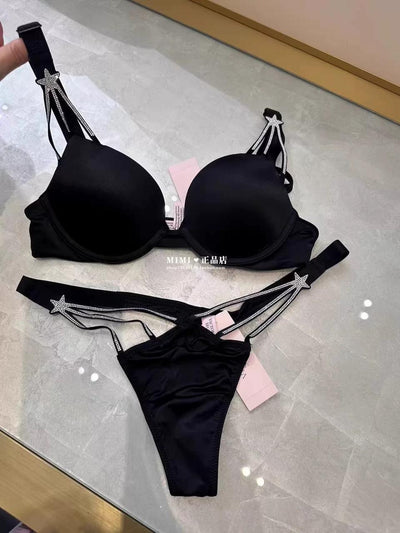 Women’s Star Stone Support Bra & Panties Set – Elegance with Perfect Support