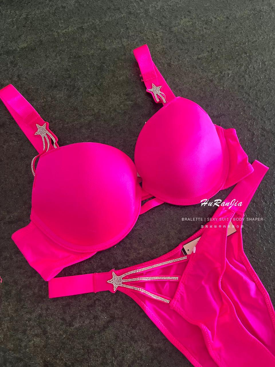 Women’s Star Stone Support Bra & Panties Set – Elegance with Perfect Support